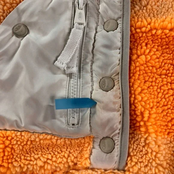 Free People Movement Womens Hit Slopes Jacket XS Orange Long Sleeve Fp Fleece - Picture 15 of 15